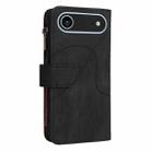 For iPhone 17 Air Dual-color 9 Card Slots Zipper Wallet Leather Phone Case(Black) - 4