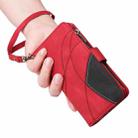 For iPhone 17 Pro Max Dual-color 9 Card Slots Zipper Wallet Leather Phone Case(Red) - 3