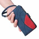 For iPhone 17 Pro Max Dual-color 9 Card Slots Zipper Wallet Leather Phone Case(Blue) - 3