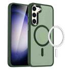 For Samsung Galaxy S23 5G MagSafe Magnetic Skin Feel Frosted Phone Case(Dark Green) - 1