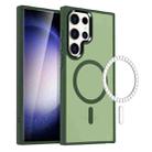 For Samsung Galaxy S23 Ultra 5G MagSafe Magnetic Skin Feel Frosted Phone Case(Dark Green) - 1