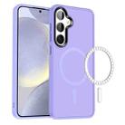 For Samsung Galaxy S24 5G MagSafe Magnetic Skin Feel Frosted Phone Case(Light Purple) - 1