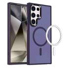 For Samsung Galaxy S24 Ultra 5G MagSafe Magnetic Skin Feel Frosted Phone Case(Dark Purple) - 1