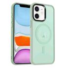 For iPhone 11 MagSafe Magnetic Skin Feel Frosted Phone Case(Light Green) - 1