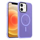 For iPhone 12 MagSafe Magnetic Skin Feel Frosted Phone Case(Light Purple) - 1