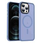 For iPhone 12 Pro MagSafe Magnetic Skin Feel Frosted Phone Case(Light Blue) - 1