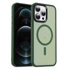 For iPhone 12 Pro MagSafe Magnetic Skin Feel Frosted Phone Case(Dark Green) - 1