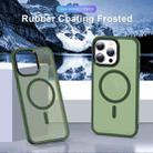 For iPhone 12 Pro MagSafe Magnetic Skin Feel Frosted Phone Case(Dark Green) - 2