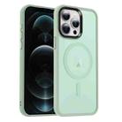 For iPhone 12 Pro Max MagSafe Magnetic Skin Feel Frosted Phone Case(Light Green) - 1