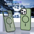 For iPhone 12 Pro Max MagSafe Magnetic Skin Feel Frosted Phone Case(Dark Green) - 2