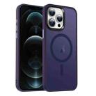 For iPhone 12 Pro Max MagSafe Magnetic Skin Feel Frosted Phone Case(Dark Purple) - 1