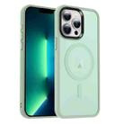 For iPhone 13 Pro MagSafe Magnetic Skin Feel Frosted Phone Case(Light Green) - 1