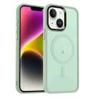 For iPhone 14 MagSafe Magnetic Skin Feel Frosted Phone Case(Light Green) - 1