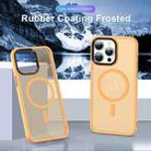 For iPhone 14 Plus MagSafe Magnetic Skin Feel Frosted Phone Case(Orange) - 2