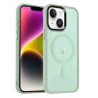 For iPhone 14 Plus MagSafe Magnetic Skin Feel Frosted Phone Case(Light Green) - 1