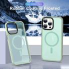 For iPhone 14 Plus MagSafe Magnetic Skin Feel Frosted Phone Case(Light Green) - 2