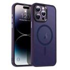 For iPhone 14 Pro MagSafe Magnetic Skin Feel Frosted Phone Case(Dark Purple) - 1