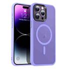 For iPhone 14 Pro Max MagSafe Magnetic Skin Feel Frosted Phone Case(Light Purple) - 1