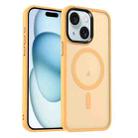 For iPhone 15 MagSafe Magnetic Skin Feel Frosted Phone Case(Orange) - 1