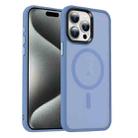 For iPhone 15 Pro MagSafe Magnetic Skin Feel Frosted Phone Case(Light Blue) - 1