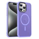 For iPhone 15 Pro MagSafe Magnetic Skin Feel Frosted Phone Case(Light Purple) - 1