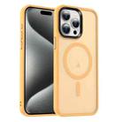 For iPhone 15 Pro Max MagSafe Magnetic Skin Feel Frosted Phone Case(Orange) - 1