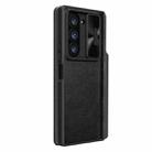 For Samsung Galaxy Z Fold6 5G NILLKIN QIN Series Pro Sliding Camera Cover Design Leather Phone Case(Black) - 3