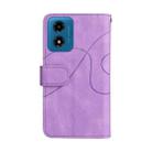 For Motorola Moto G04 / G24 Dual-color 9 Card Slots Zipper Wallet Leather Phone Case(Purple) - 3