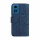 For Motorola Moto G04 / G24 Dual-color 9 Card Slots Zipper Wallet Leather Phone Case(Blue) - 3