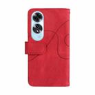 For OPPO A60 4G Dual-color 9 Card Slots Zipper Wallet Leather Phone Case(Red) - 3