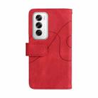 For OPPO Reno12 5G Global Dual-color 9 Card Slots Zipper Wallet Leather Phone Case(Red) - 3