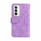 For OPPO Reno12 5G Global Dual-color 9 Card Slots Zipper Wallet Leather Phone Case(Purple) - 3