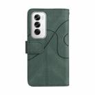 For OPPO Reno12 5G Global Dual-color 9 Card Slots Zipper Wallet Leather Phone Case(Green) - 3