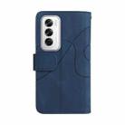 For OPPO Reno12 5G Global Dual-color 9 Card Slots Zipper Wallet Leather Phone Case(Blue) - 3