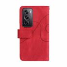 For OPPO Reno12 Pro Global Dual-color 9 Card Slots Zipper Wallet Leather Phone Case(Red) - 3