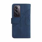 For OPPO Reno12 Pro Global Dual-color 9 Card Slots Zipper Wallet Leather Phone Case(Blue) - 3