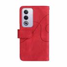 For OPPO A3 Pro 5G / A3 Pro India Dual-color 9 Card Slots Zipper Wallet Leather Phone Case(Red) - 3