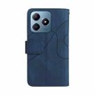 For Realme C63 / C61 / Note 60 Dual-color 9 Card Slots Zipper Wallet Leather Phone Case(Blue) - 3