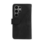 For Samsung Galaxy S25 Ultra 5G Dual-color 9 Card Slots Zipper Wallet Leather Phone Case(Black) - 3
