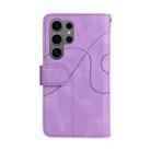 For Samsung Galaxy S25 Ultra 5G Dual-color 9 Card Slots Zipper Wallet Leather Phone Case(Purple) - 3