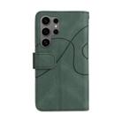 For Samsung Galaxy S25 Ultra 5G Dual-color 9 Card Slots Zipper Wallet Leather Phone Case(Green) - 3
