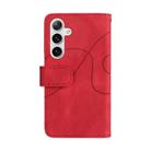 For Samsung Galaxy S25 / S24 5G Dual-color 9 Card Slots Zipper Wallet Leather Phone Case(Red) - 3