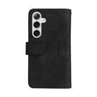 For Samsung Galaxy S25 / S24 5G Dual-color 9 Card Slots Zipper Wallet Leather Phone Case(Black) - 3