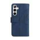 For Samsung Galaxy S25 / S24 5G Dual-color 9 Card Slots Zipper Wallet Leather Phone Case(Blue) - 3