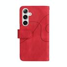 For Samsung Galaxy S25+ / S24+ 5G Dual-color 9 Card Slots Zipper Wallet Leather Phone Case(Red) - 3