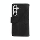 For Samsung Galaxy S25+ / S24+ 5G Dual-color 9 Card Slots Zipper Wallet Leather Phone Case(Black) - 3