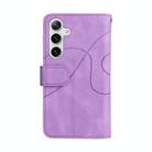 For Samsung Galaxy S25+ / S24+ 5G Dual-color 9 Card Slots Zipper Wallet Leather Phone Case(Purple) - 3