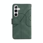 For Samsung Galaxy S25+ / S24+ 5G Dual-color 9 Card Slots Zipper Wallet Leather Phone Case(Green) - 3