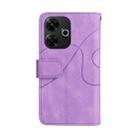 For Redmi 13 4G Global Dual-color 9 Card Slots Zipper Wallet Leather Phone Case(Purple) - 3