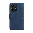 For Redmi 13 4G Global Dual-color 9 Card Slots Zipper Wallet Leather Phone Case(Blue) - 3